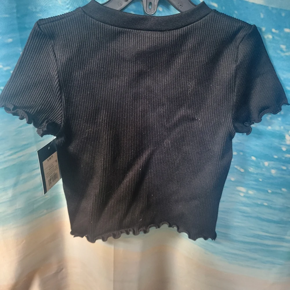 Art Class NWT Black Kids Ribbed‎ T-Shirt Size Small 6/7